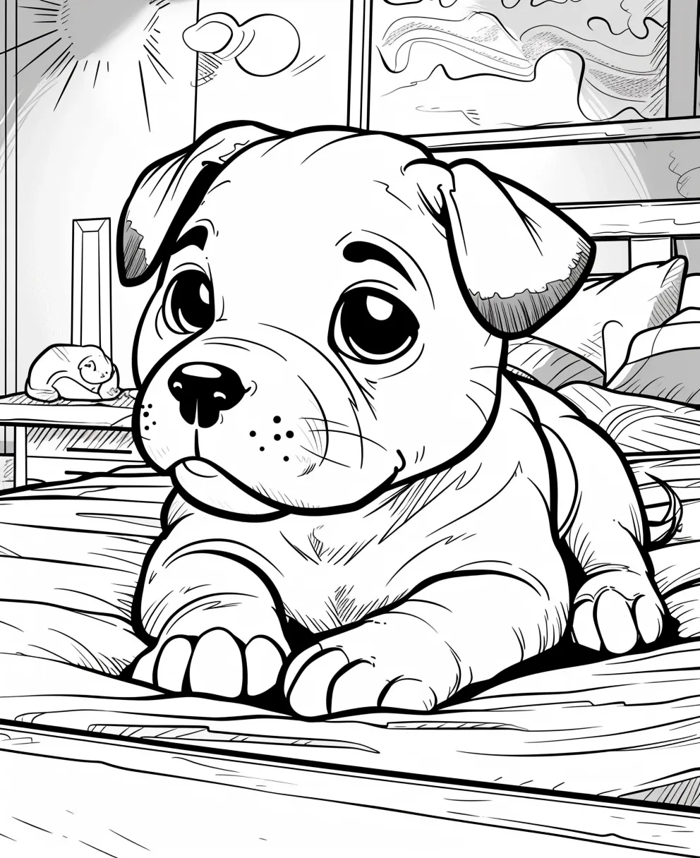 coloriage Chien de pour enfants 1