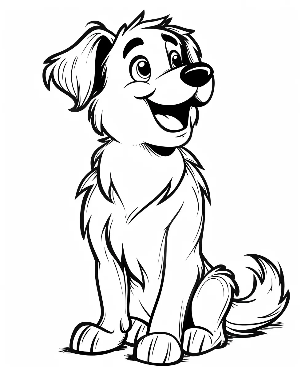 coloriage Chien pour enfants a imprimer