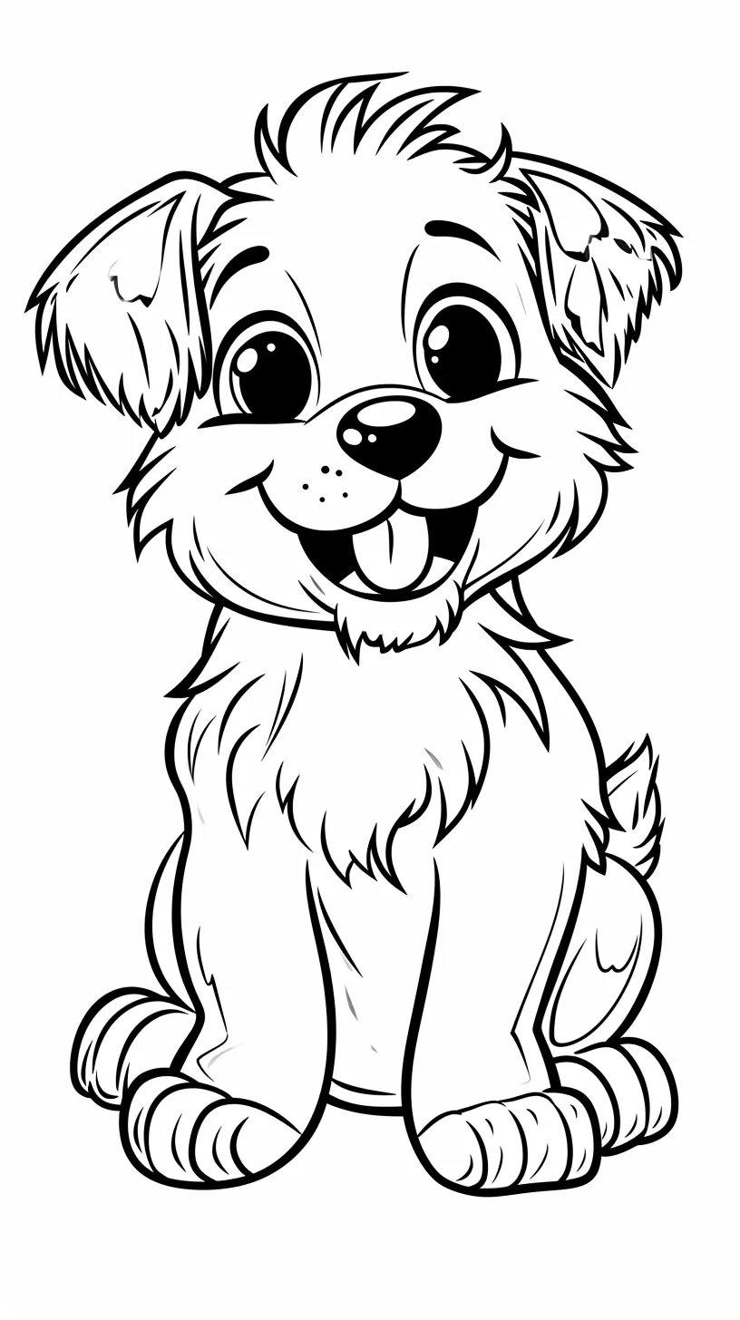 coloriage Chien educatif pour enfant 1