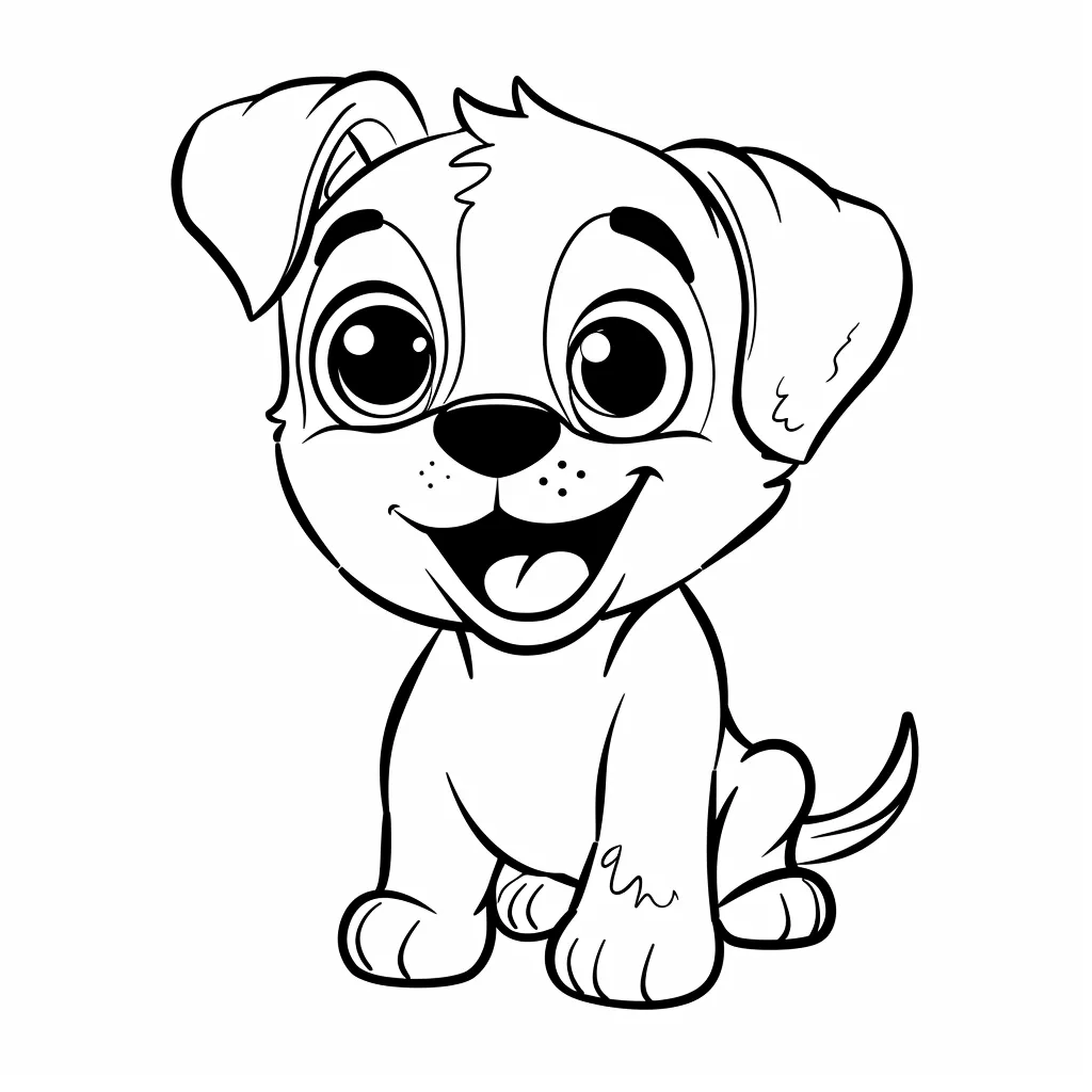 coloriage Chien à imprimer pdf gratuit