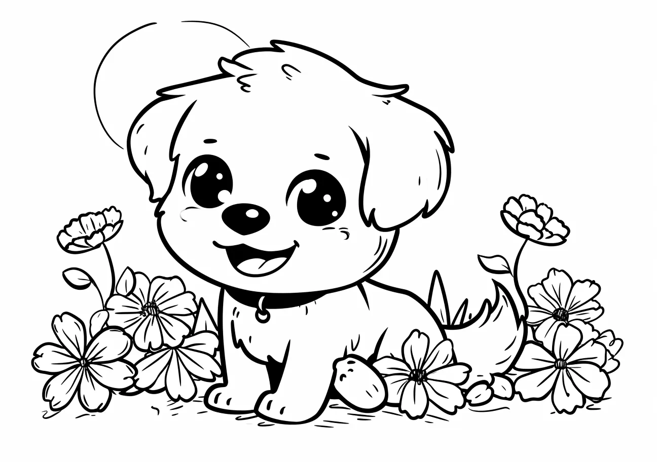 imprimer coloriage Chien