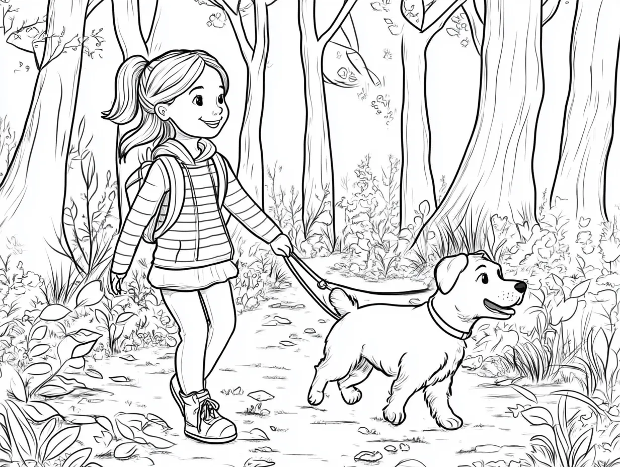 coloriage Chien d'enfant a imprimer