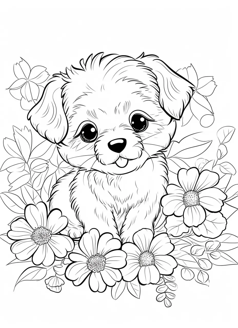 coloriage Chien à imprimer gratuitement pdf