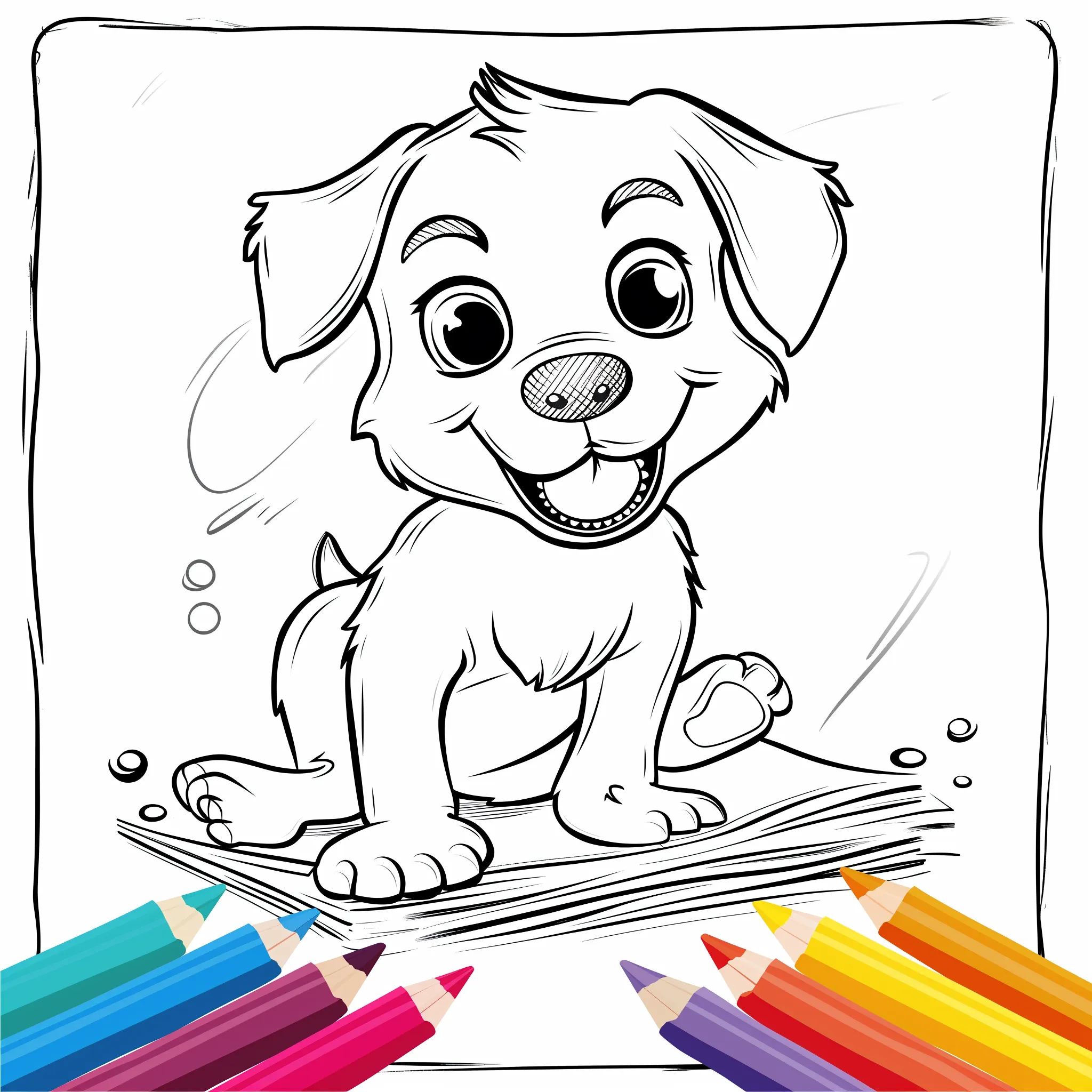 coloriage Chien a dessiner en ligne 1