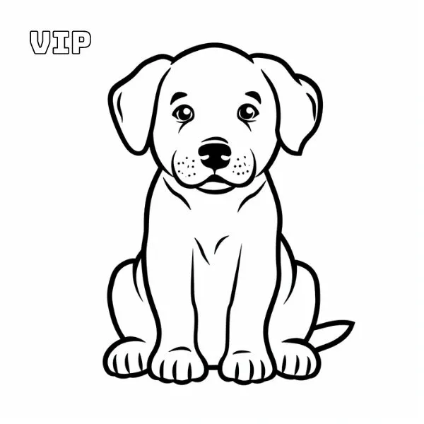 coloriage Chien à imprimer pour enfant de 9 ans 2