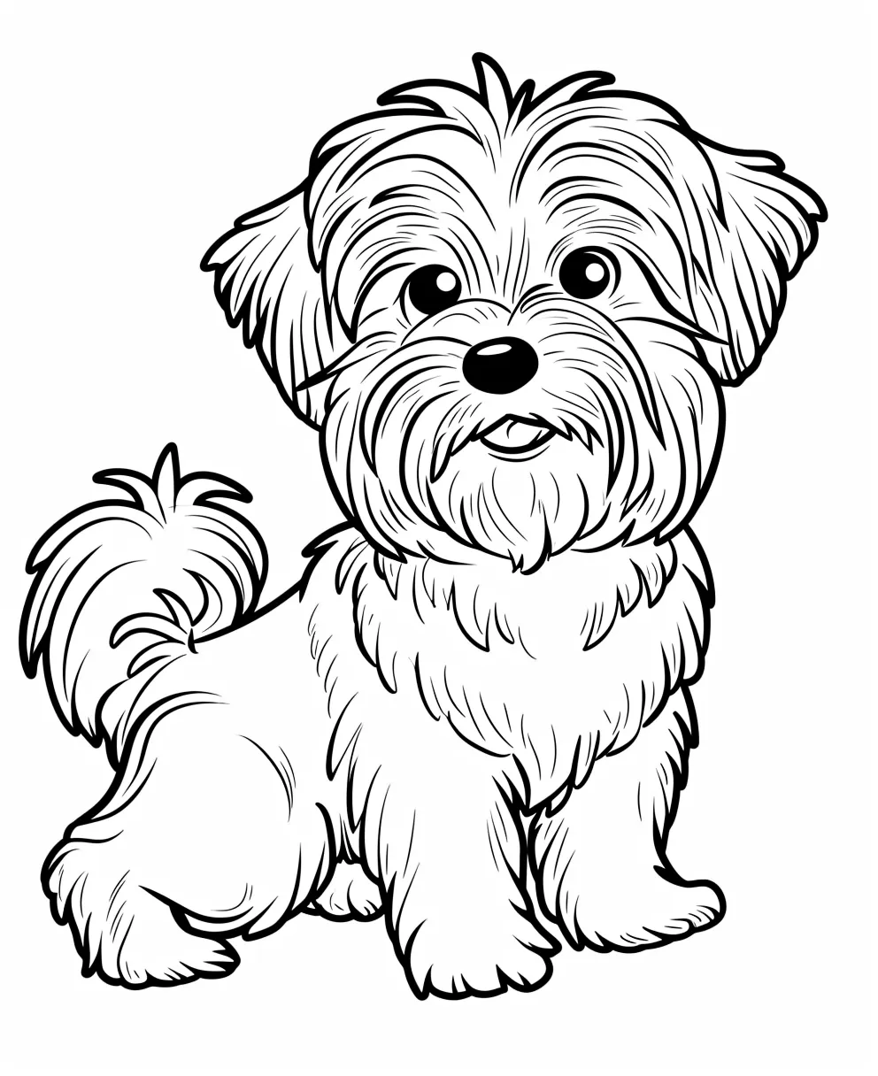 coloriage Chien pour enfant de 5 ans 1