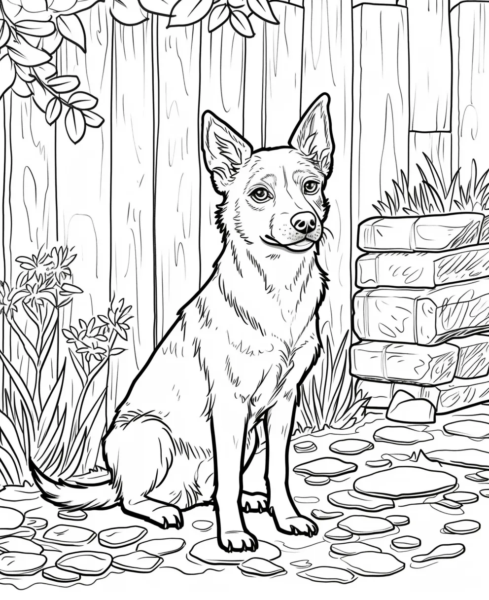 coloriage Chien et decoupage a imprimer gratuit