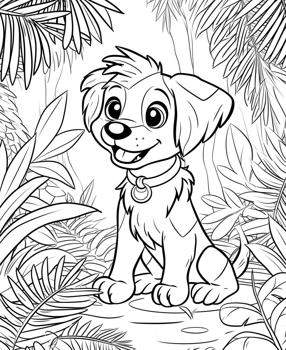 coloriage Chien en ligne pour enfant 1