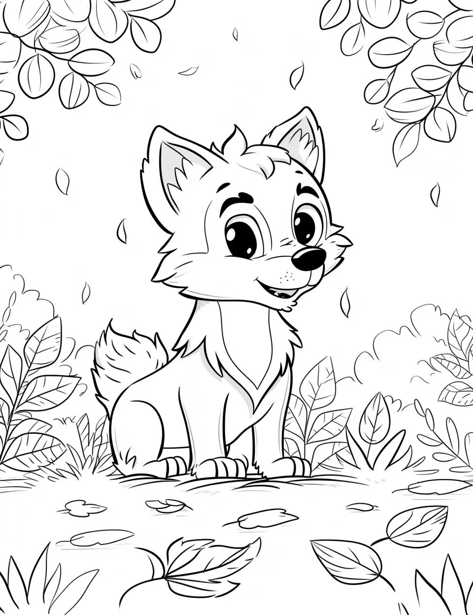 coloriage Chien a imprimer pour enfant de 4 ans