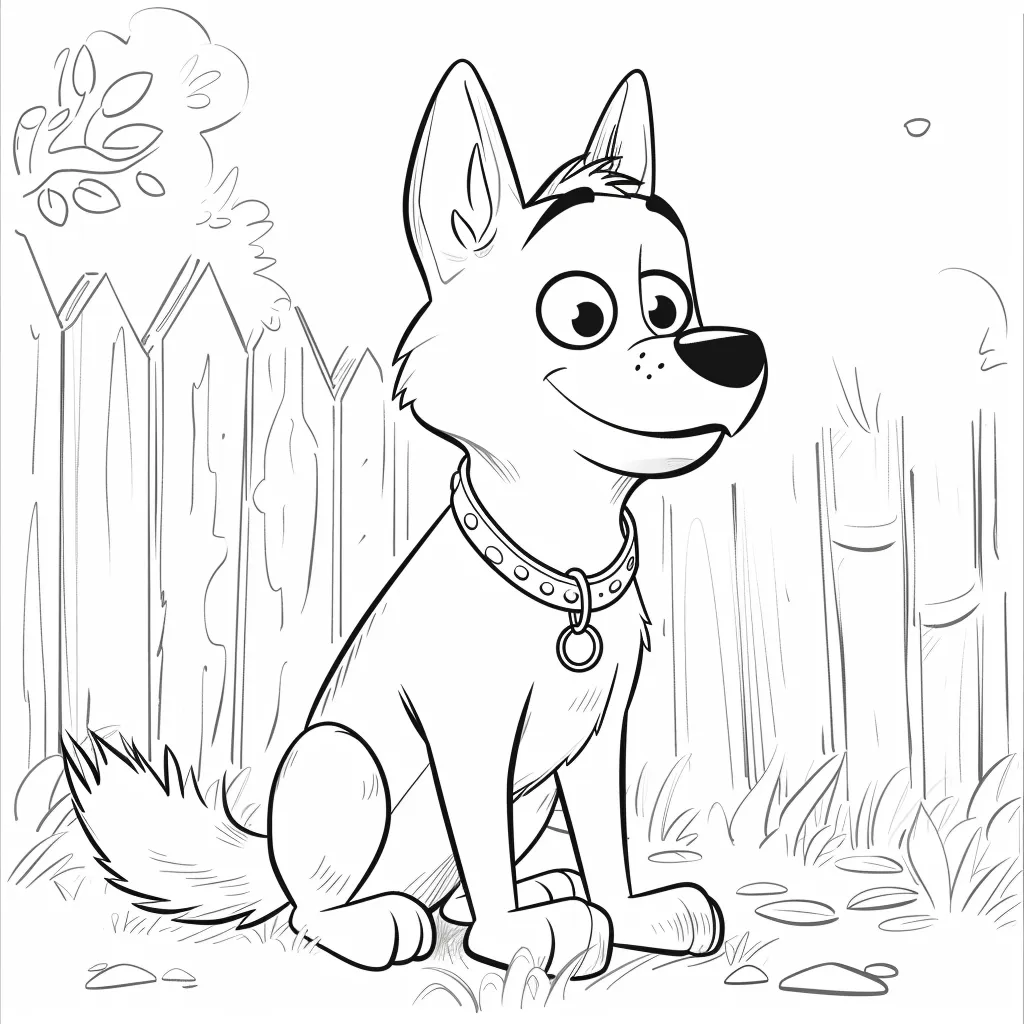 imprimer coloriage Chien 1