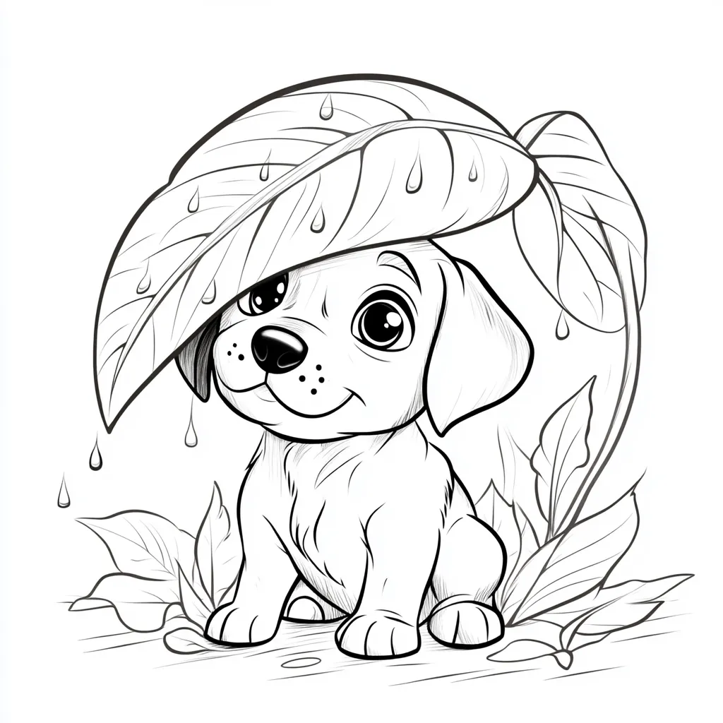 coloriage Chien pour enfant de 8 ans