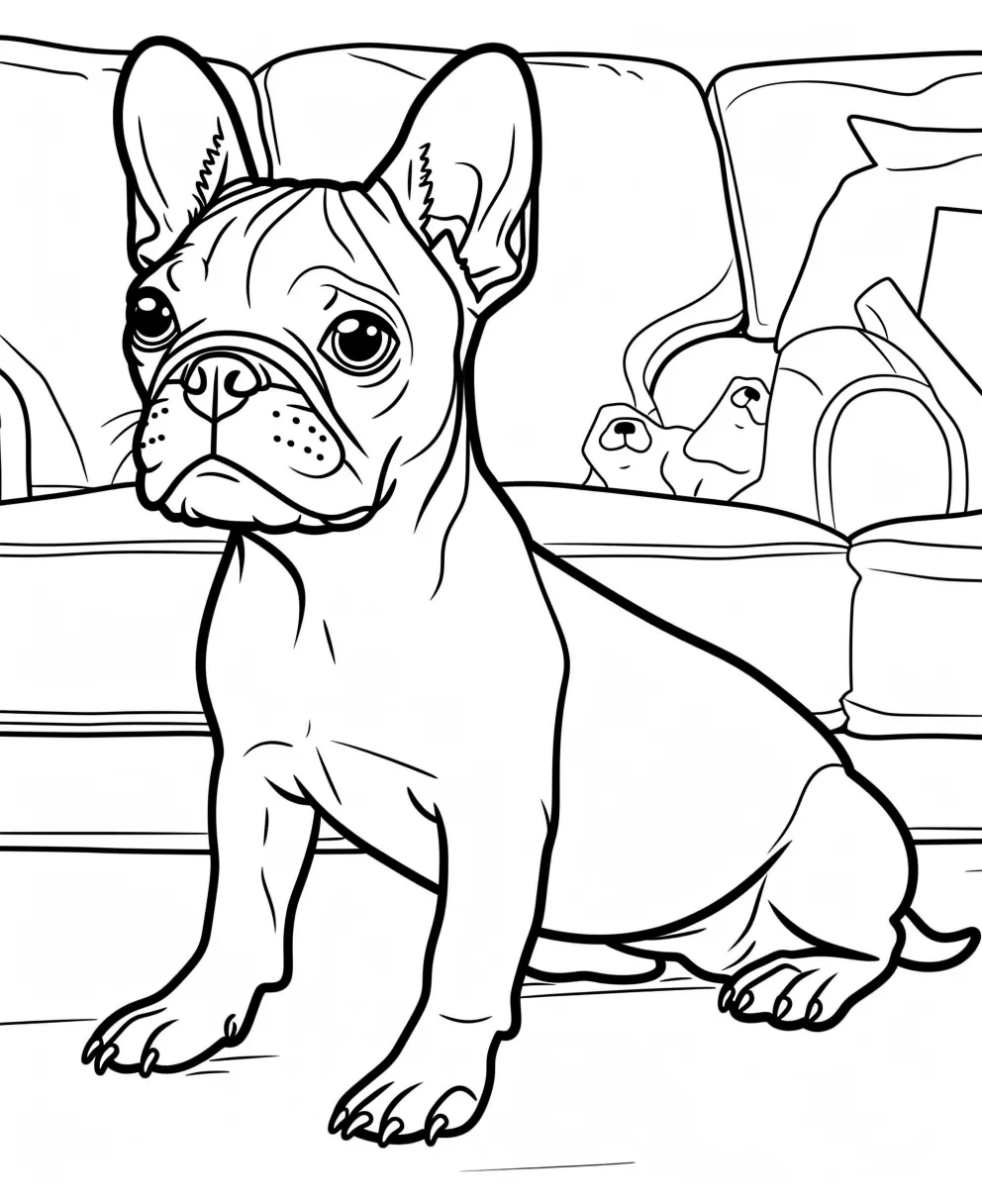 coloriage Chien et decoupage