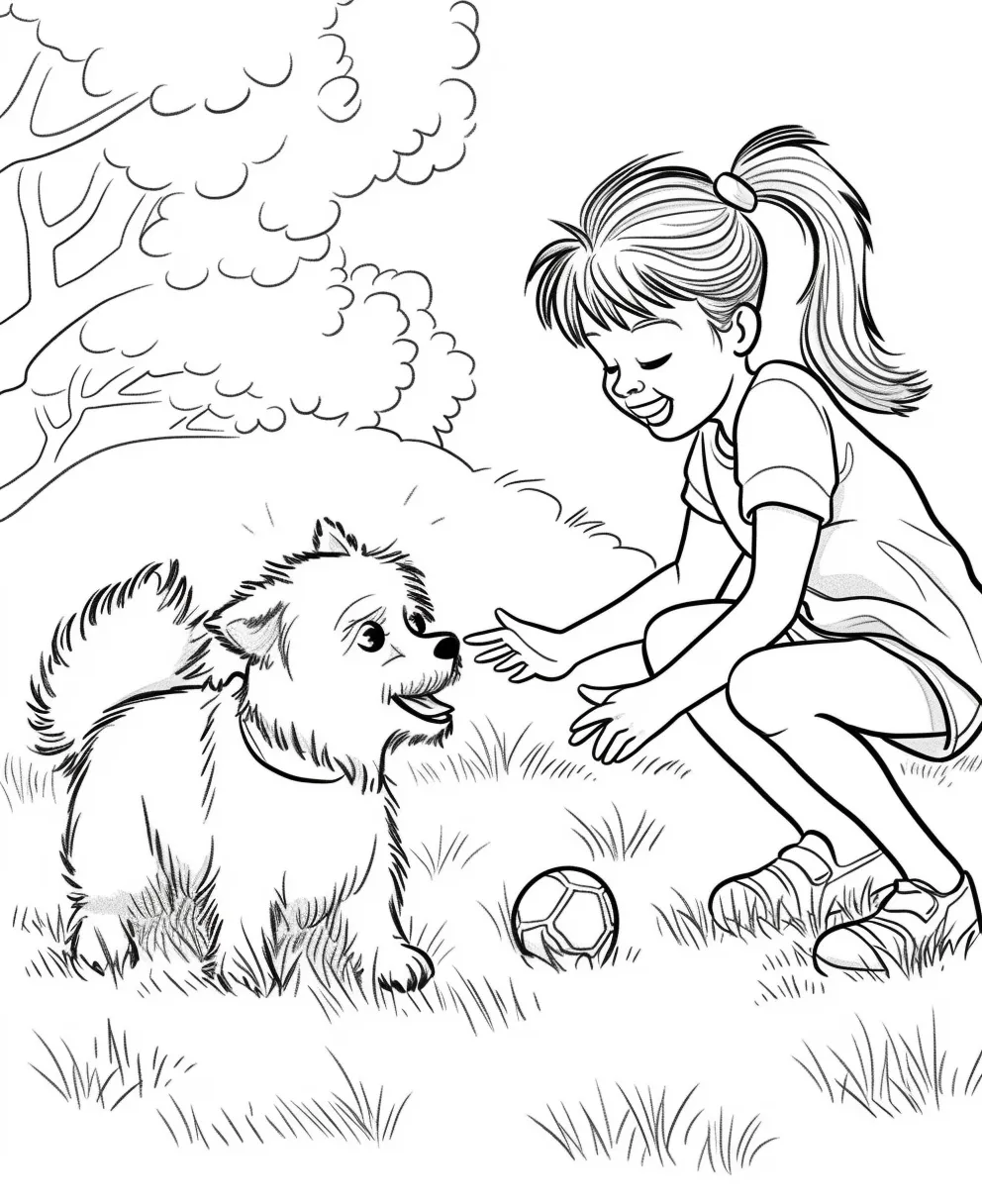 coloriage Chien a dessiner en ligne 2