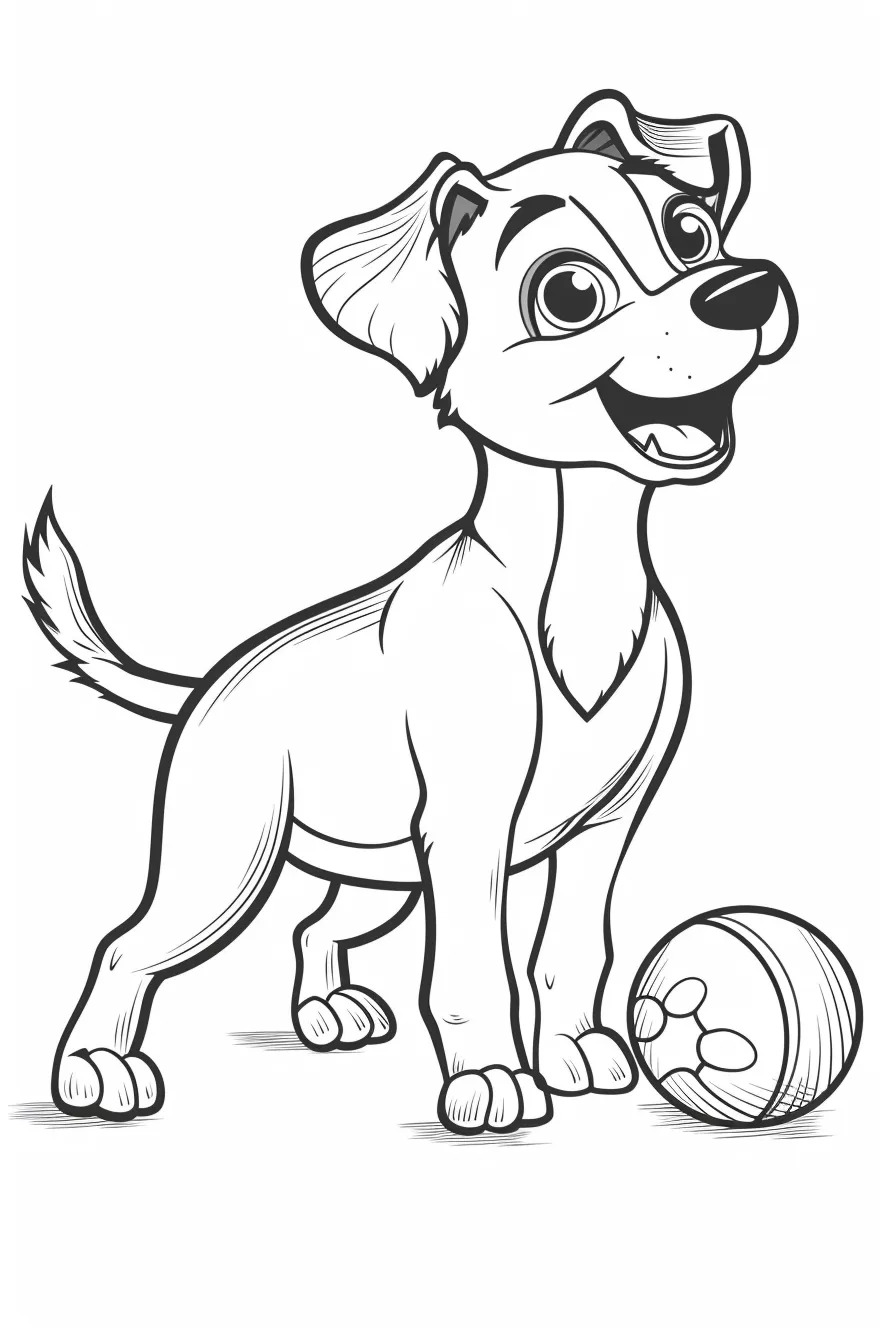 coloriage Chien a dessiner en ligne 3