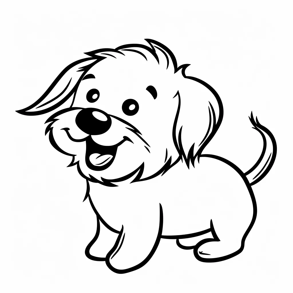 coloriage Chien d'enfant a imprimer 1