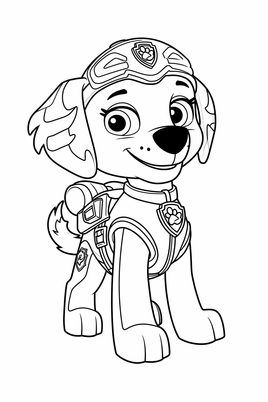 coloriage Chien à imprimer pour enfant de 9 ans 1