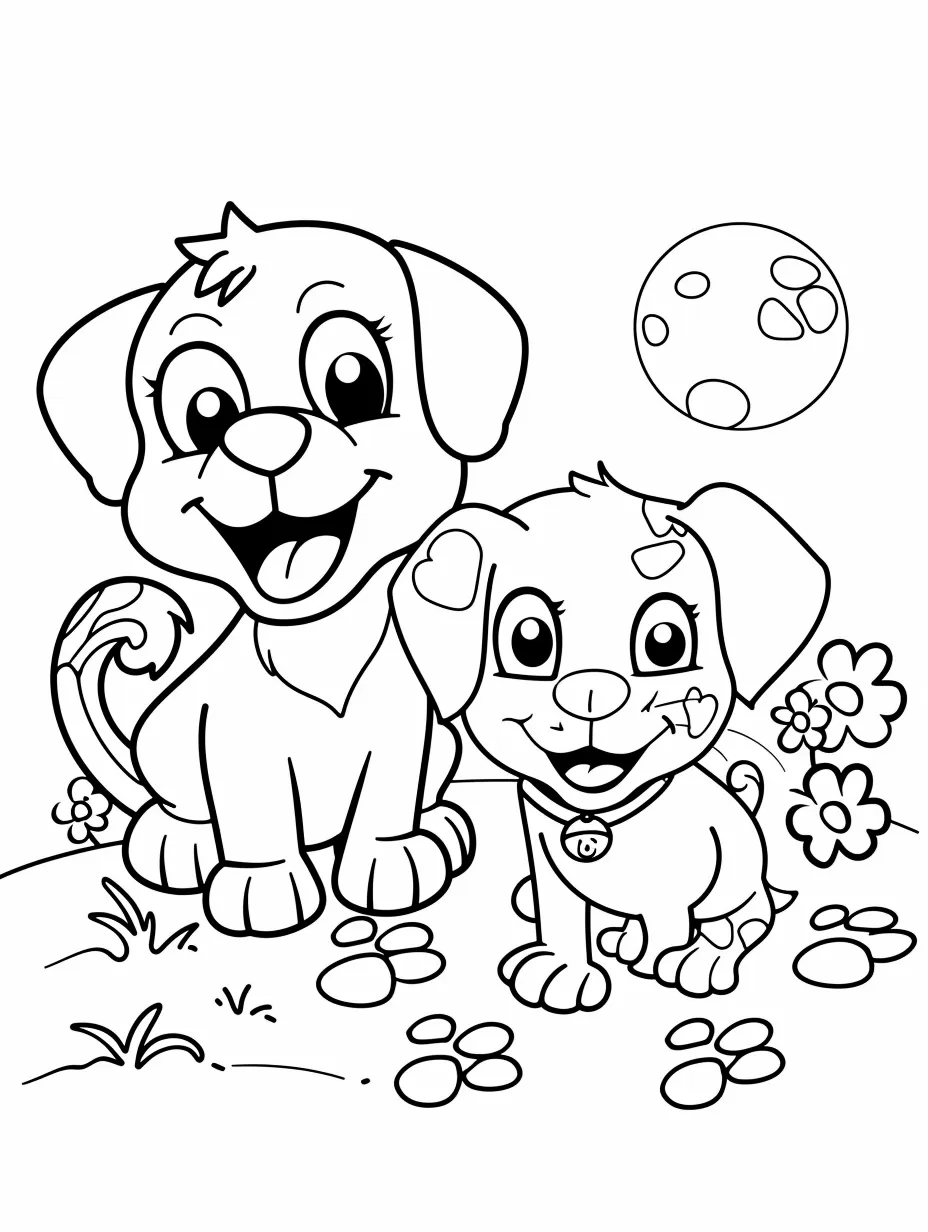 imprimer coloriage Chien pour enfant 2