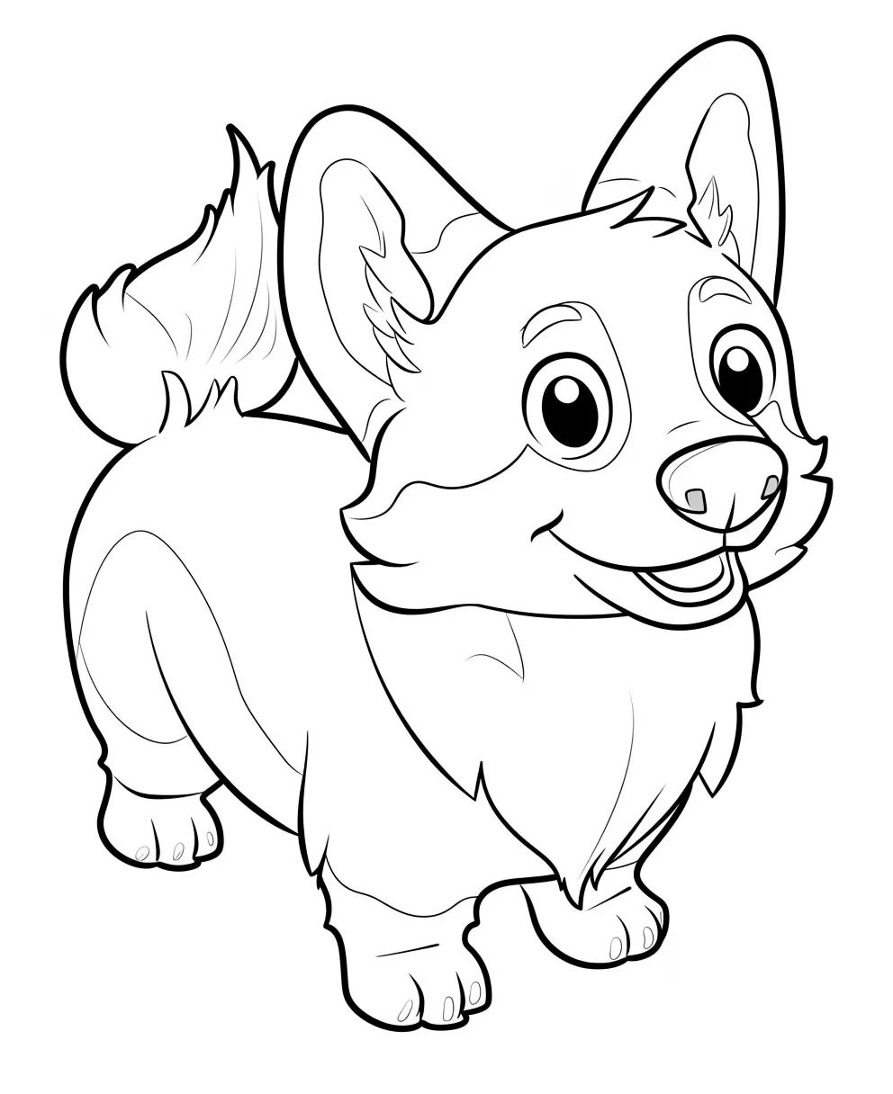 coloriage Chien pour enfant de 3 ans 1