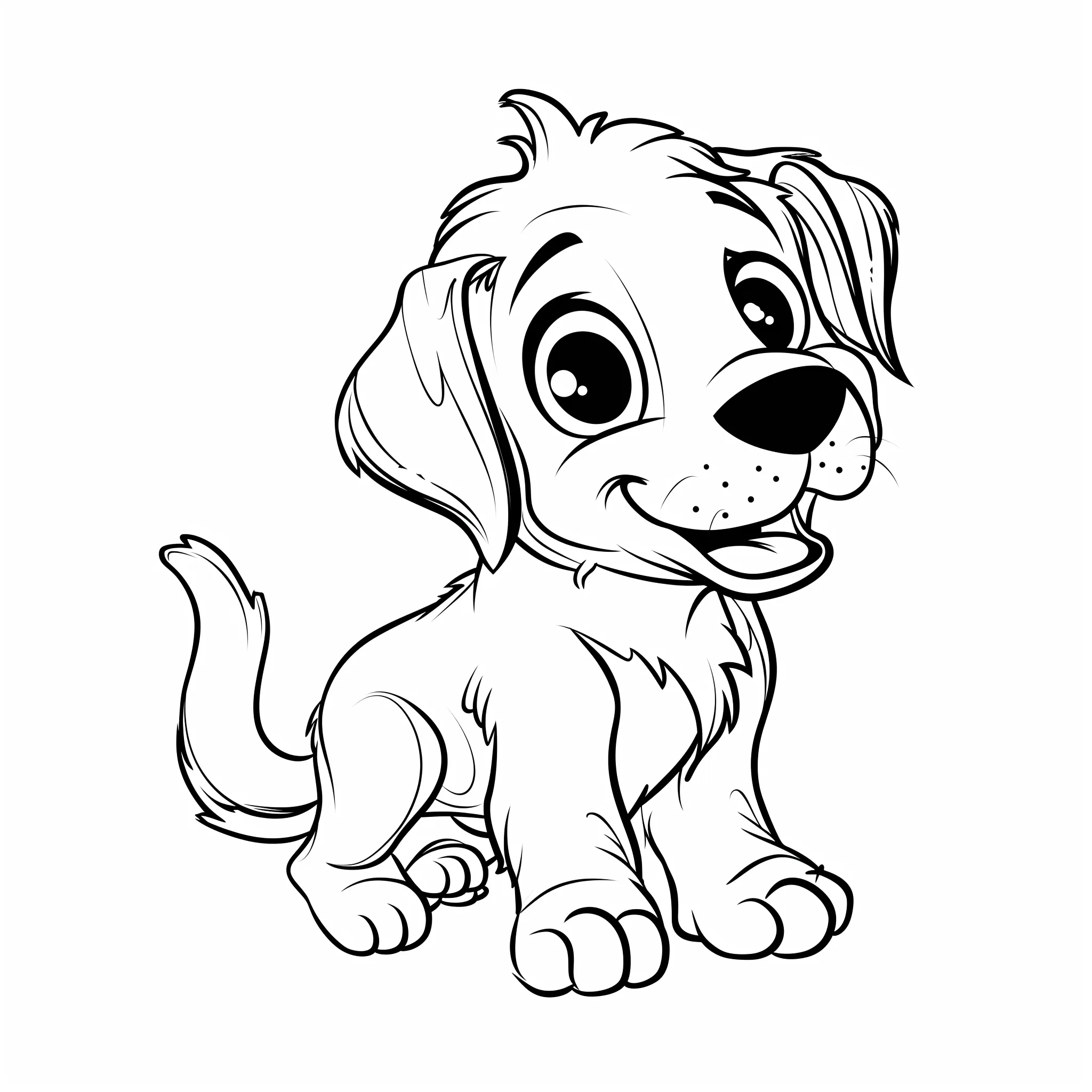 coloriage Chien pour enfant de 3 ans 2