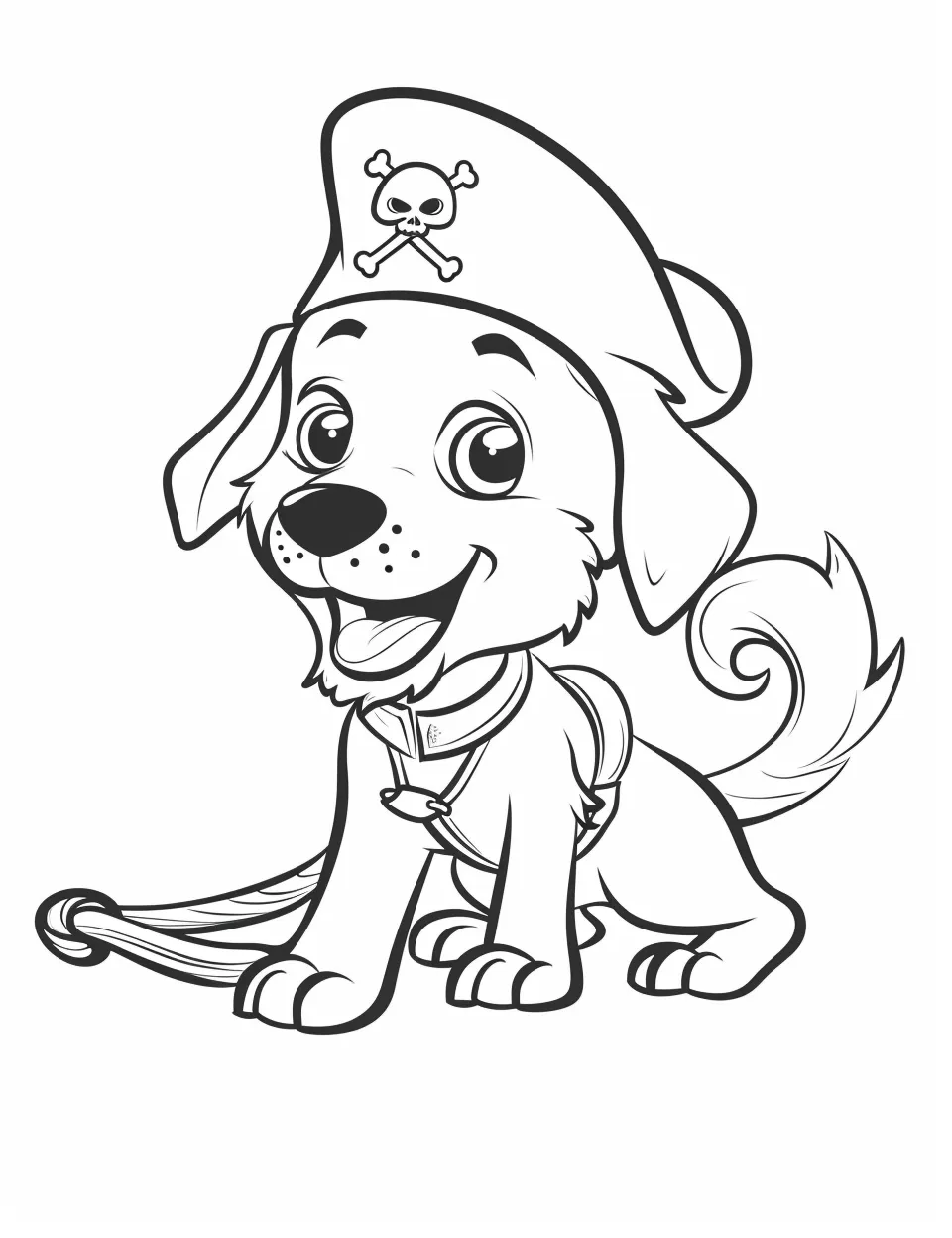 image pour coloriage Chien enfant