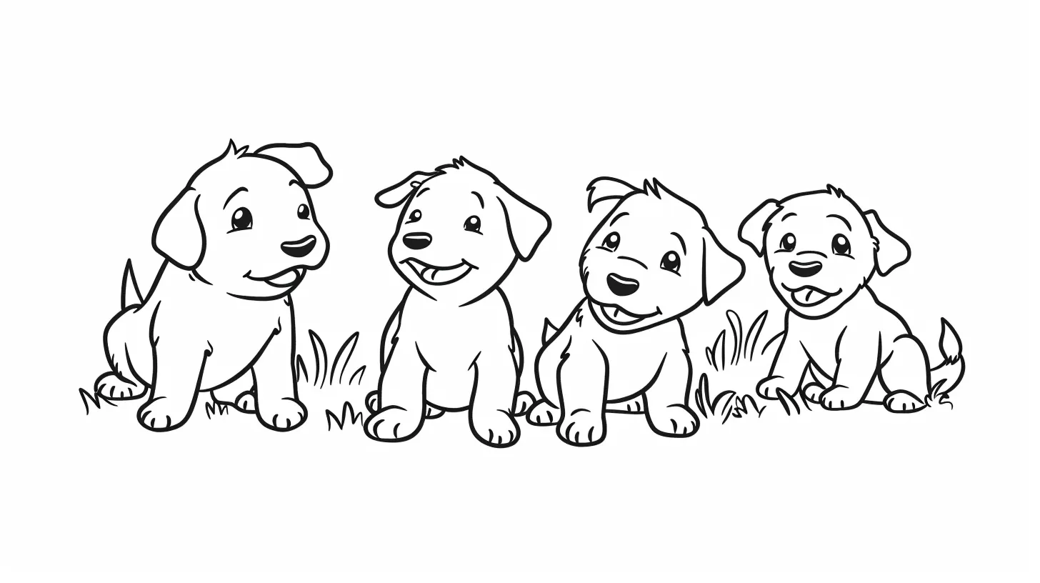 coloriage Chien pour enfants à télécharger 3