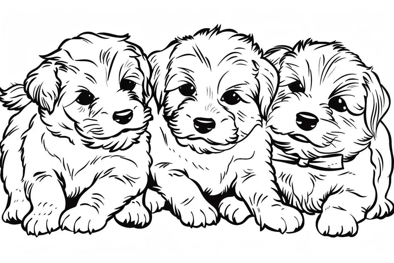 coloriage Chien gratuit à imprimer 2