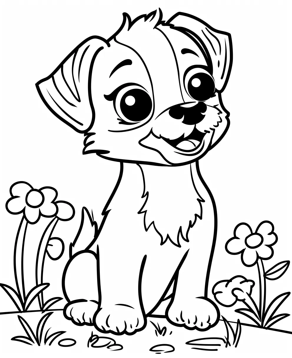 coloriage Chien pour enfants à télécharger 4