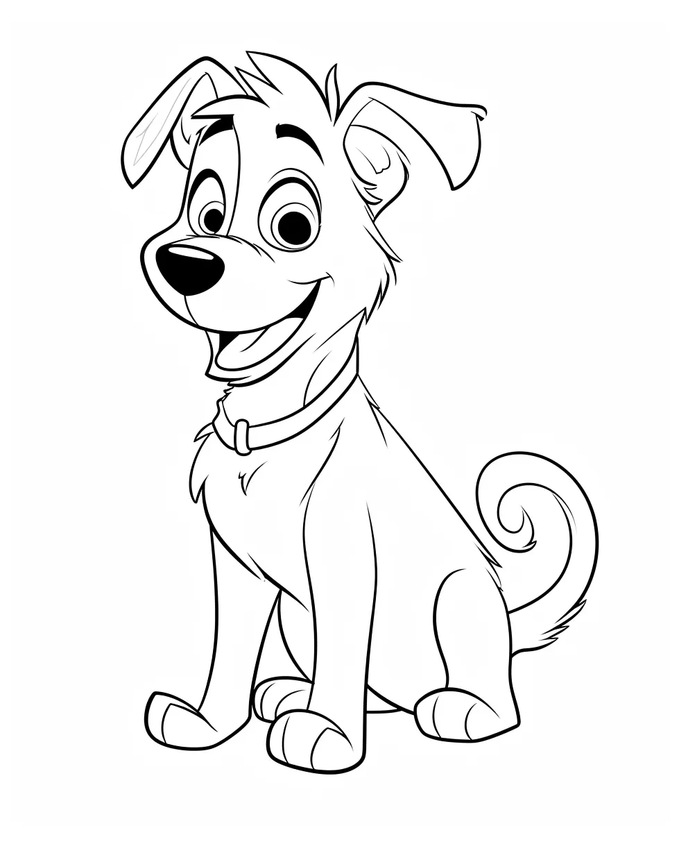 coloriage Chien à imprimer pour enfant de 12 ans 1