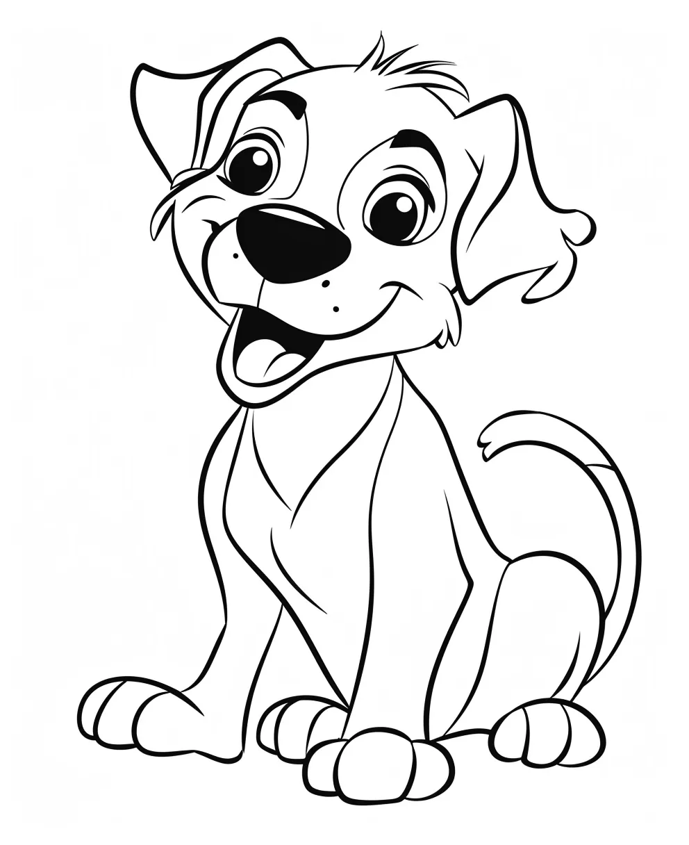 coloriage Chien de pour enfants 3