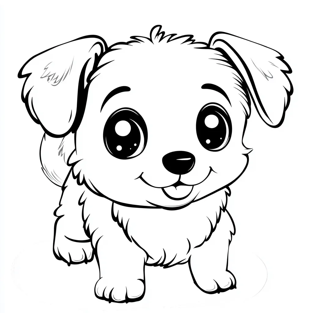 coloriage Chien Kawaii en ligne