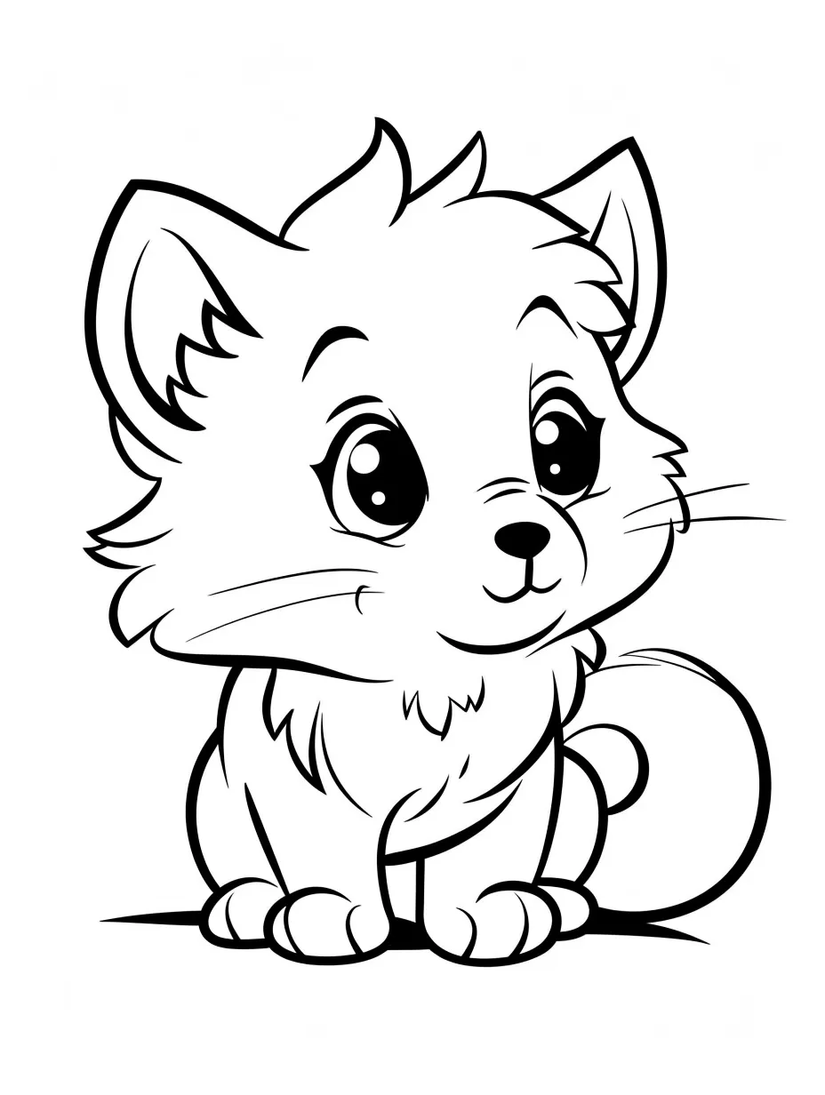 coloriage Chien Kawaii a dessiner en ligne