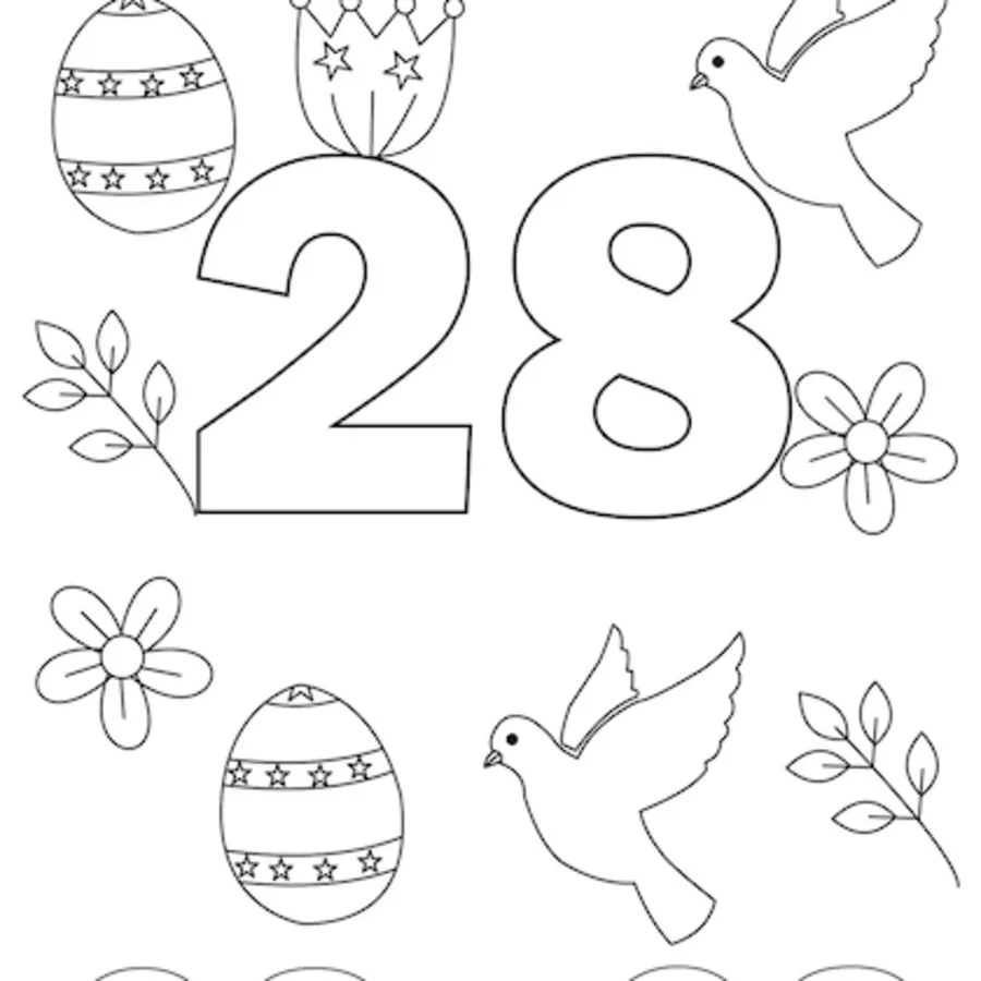 coloriage Chiffre à imprimer pour enfant de 3 ans