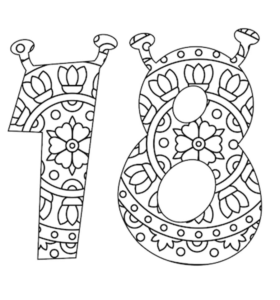 coloriage Chiffre gratuit en ligne 2