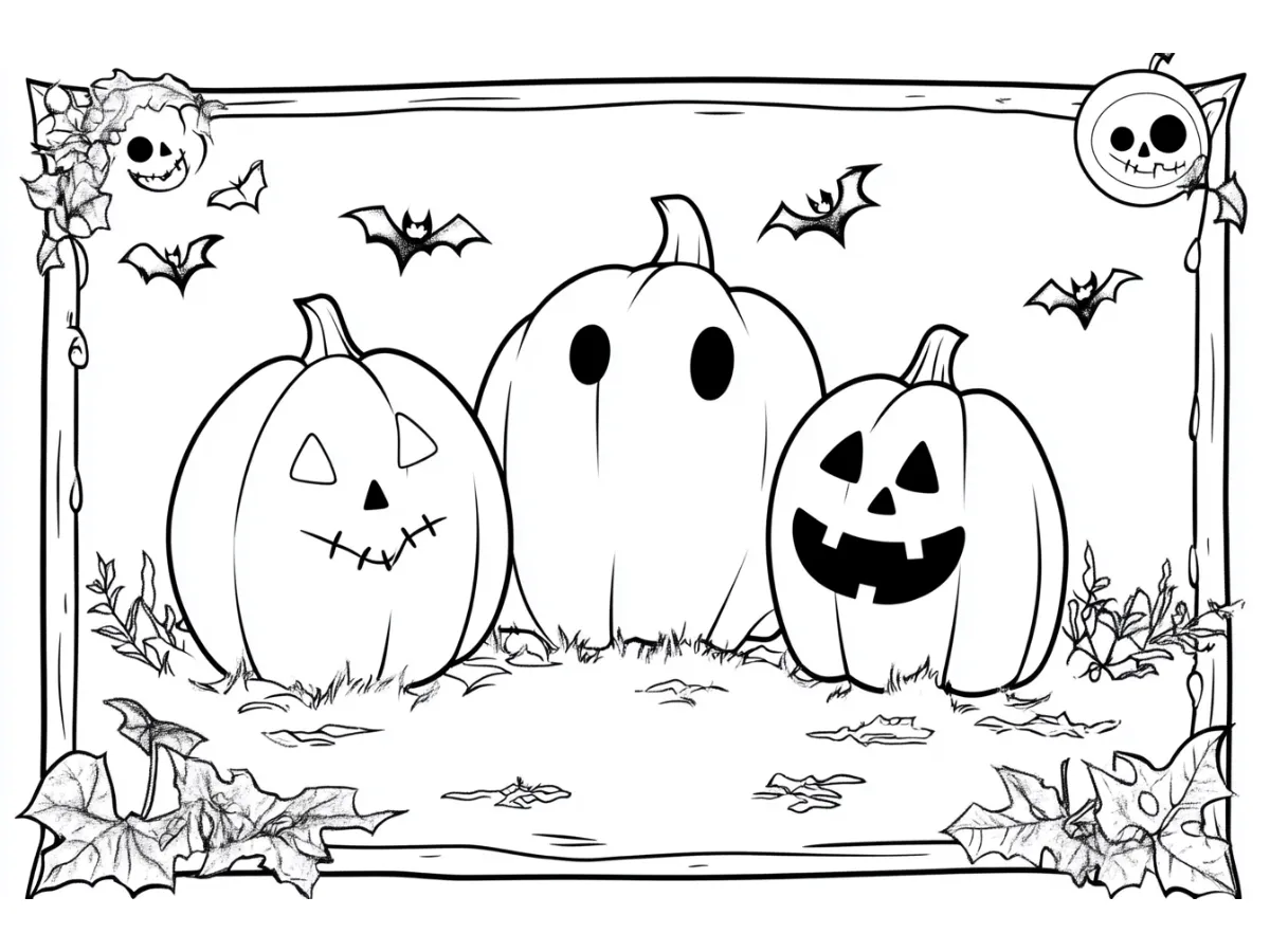 image pour coloriage Citrouille enfant