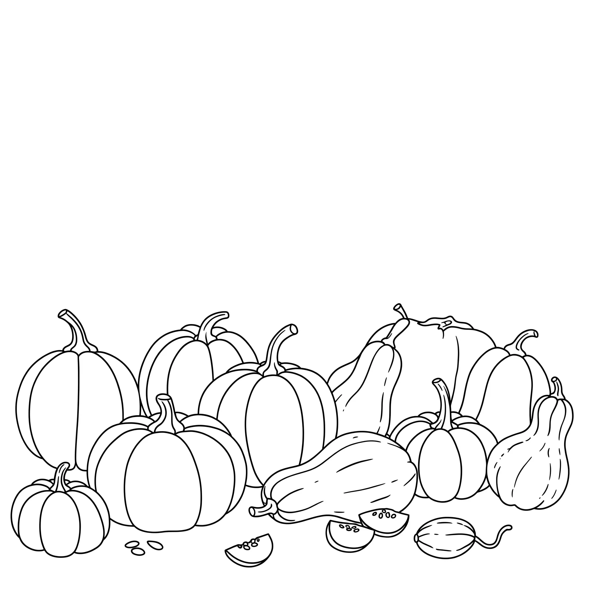 coloriage Citrouilles et courges a colorier en ligne