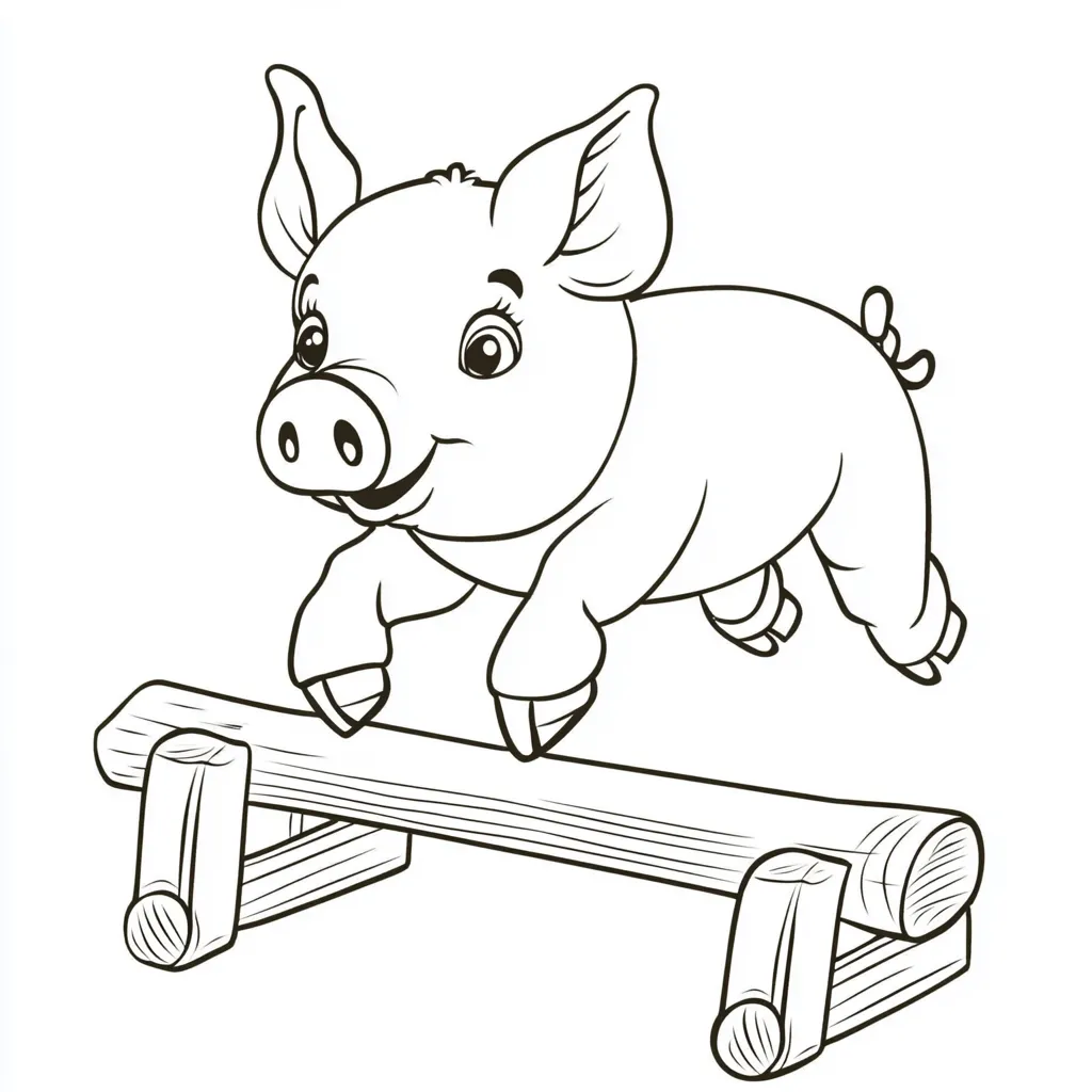 coloriage Cochon a telecharger