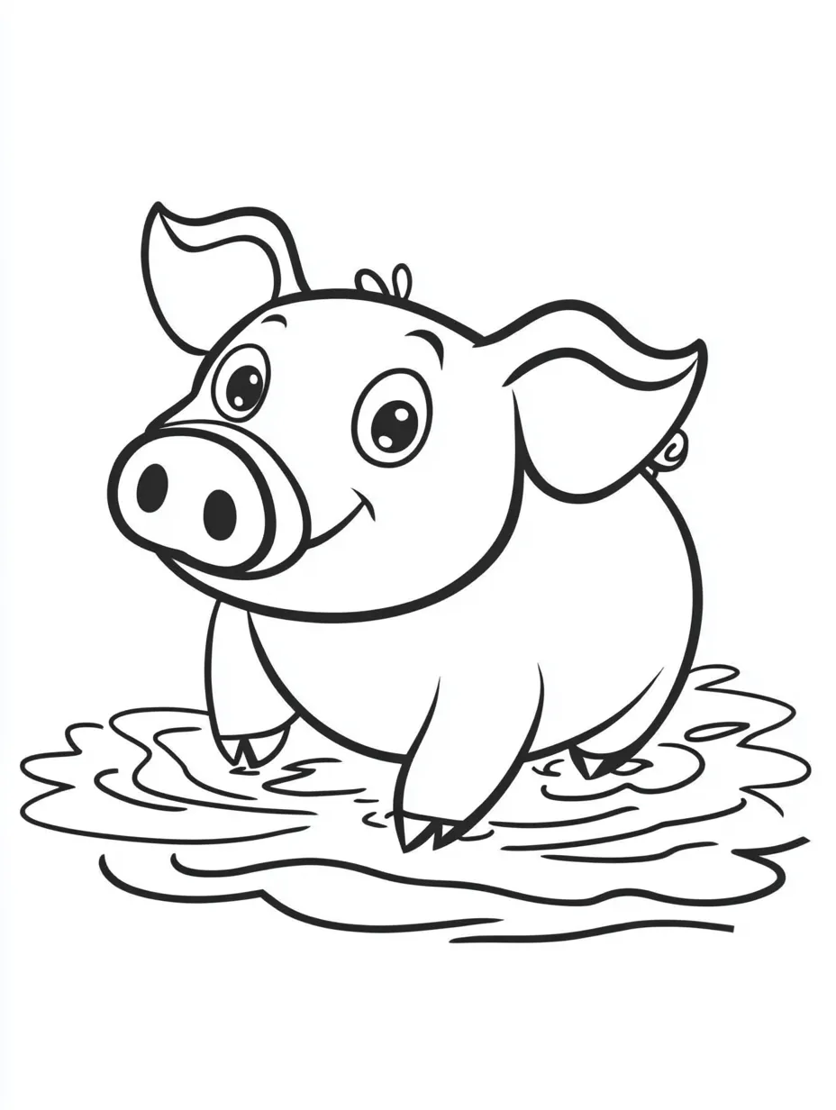 coloriage Cochon en ligne pour enfant