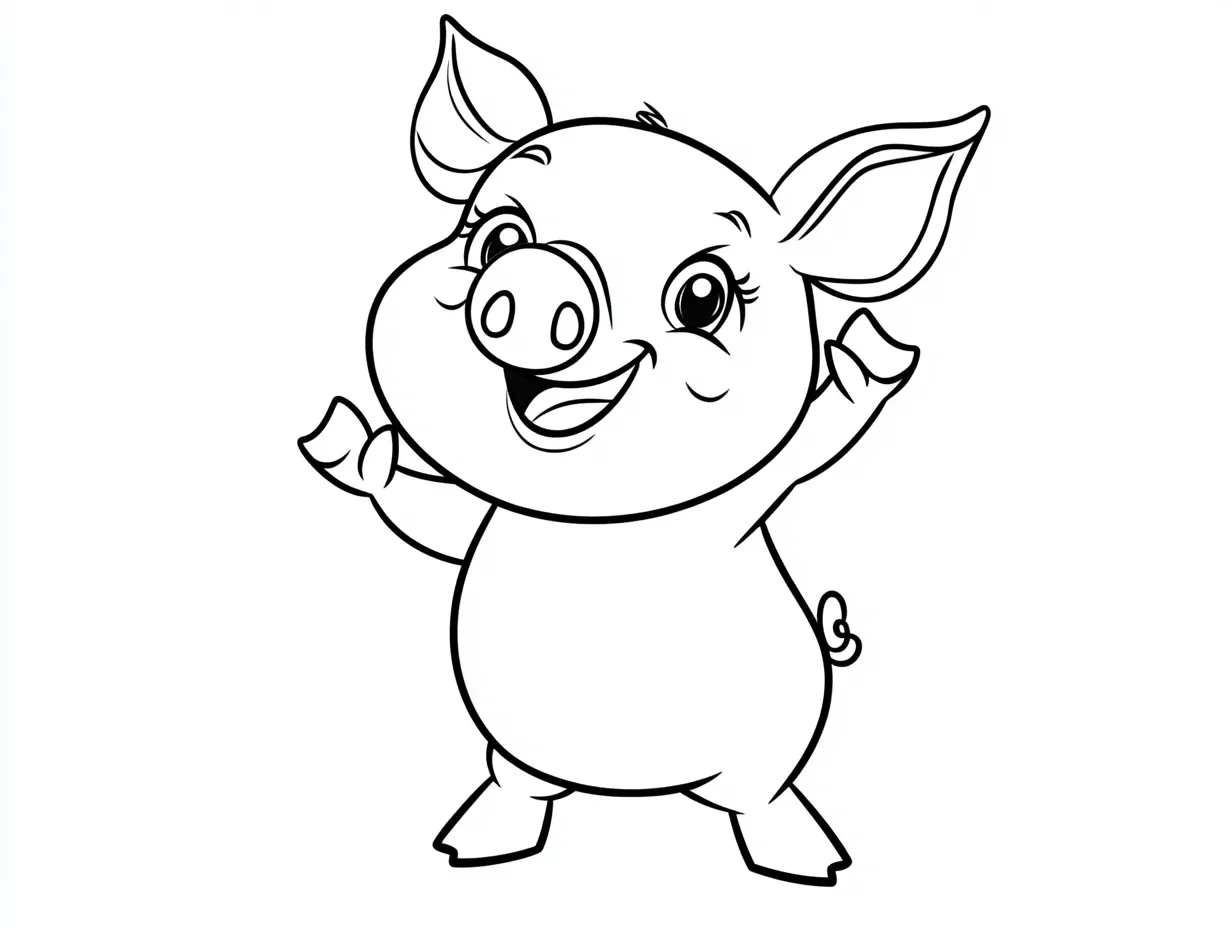 coloriage Cochon a colorier en ligne gratuitement