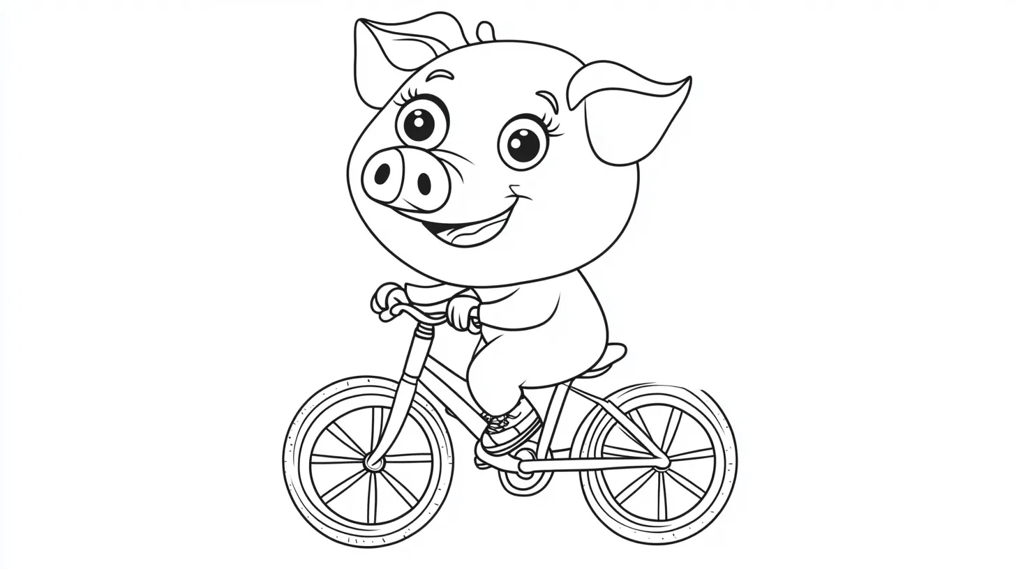 coloriage Cochon à imprimer pour enfant de 7 ans 1