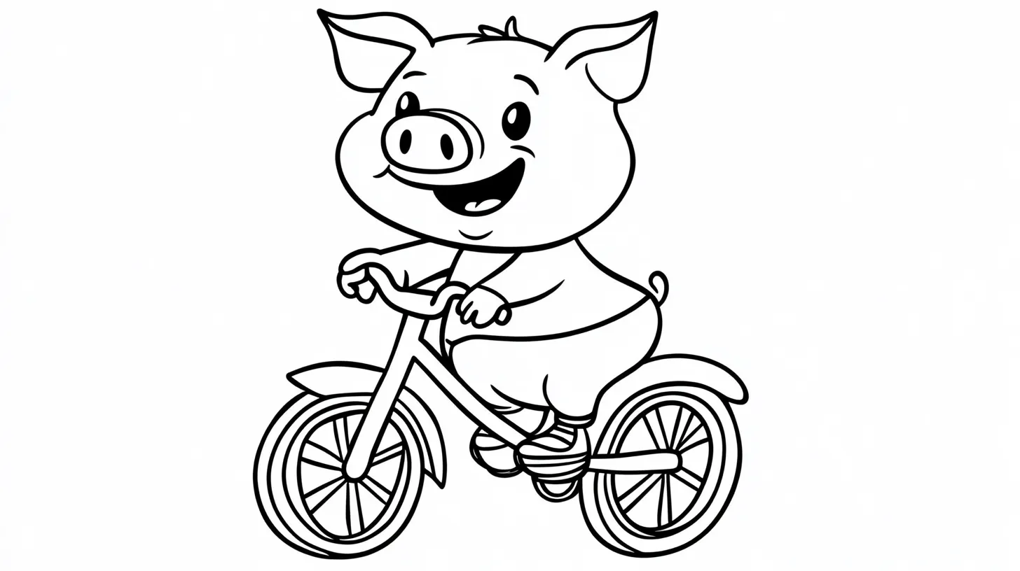 coloriage Cochon à imprimer pour enfant de 9 ans