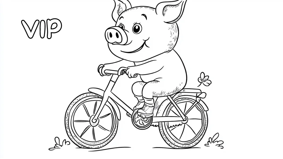 coloriage Cochon pour enfant de 7 ans