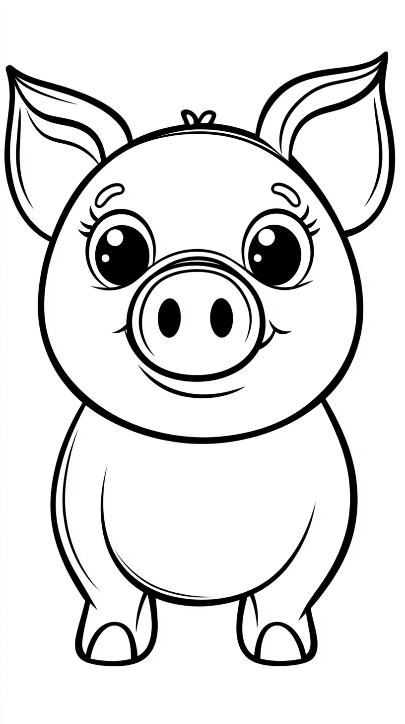 coloriage Cochon pour enfants à télécharger