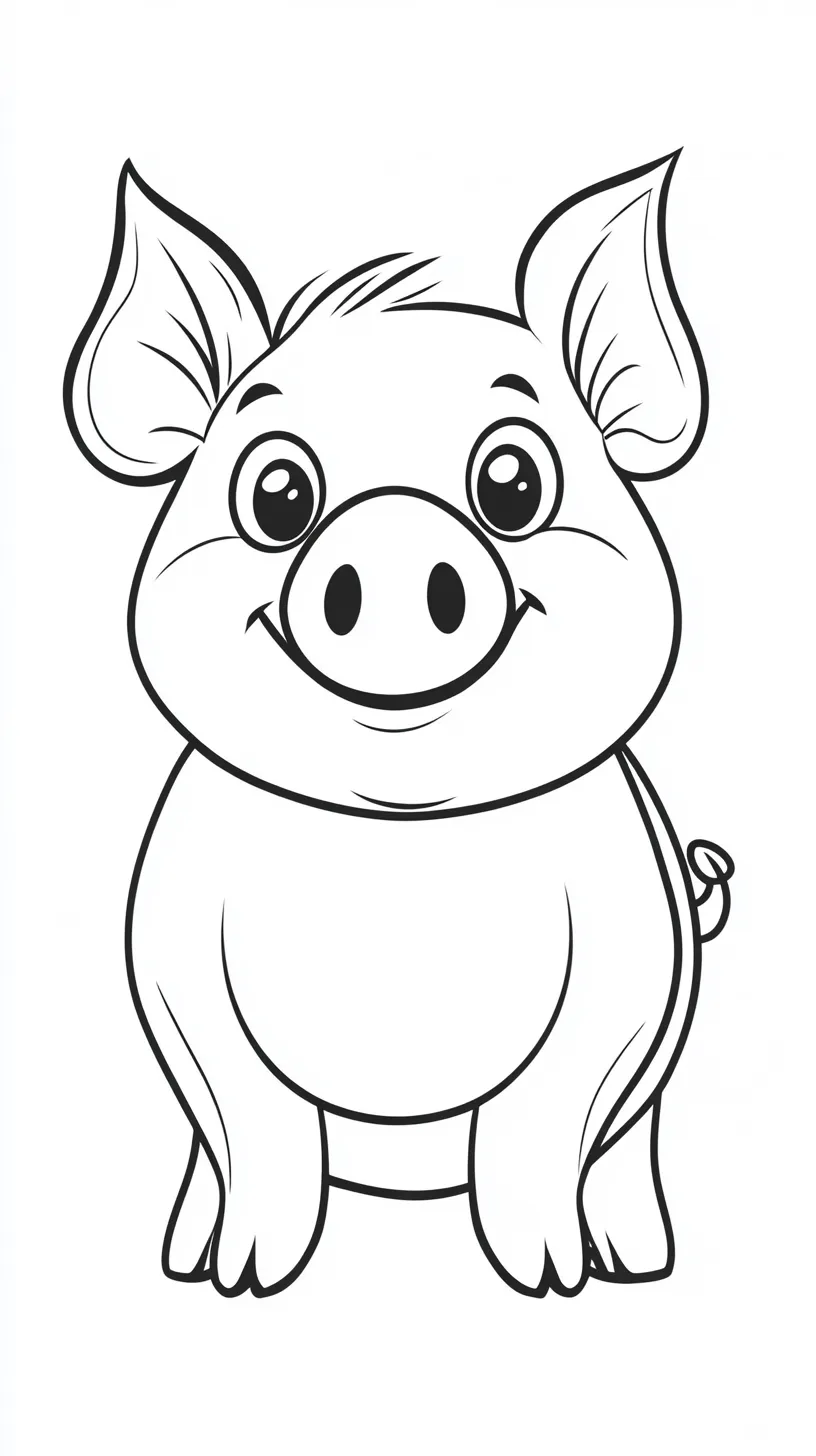 image de coloriage Cochon pour enfant