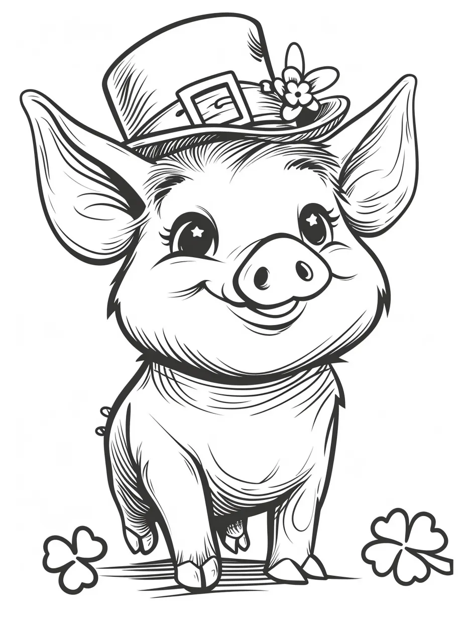 coloriage Cochon à imprimer pdf