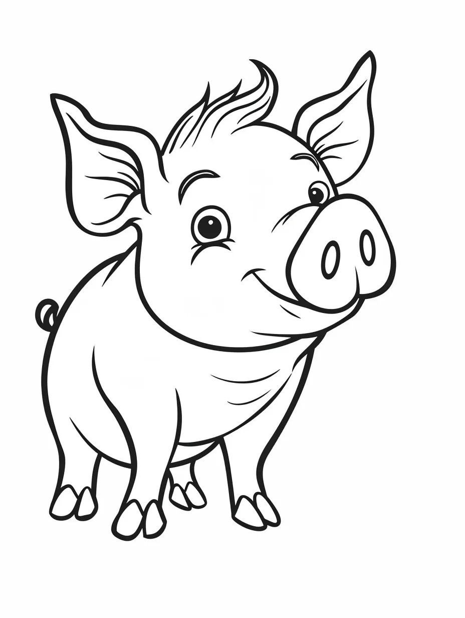 coloriage Cochon pour primaire