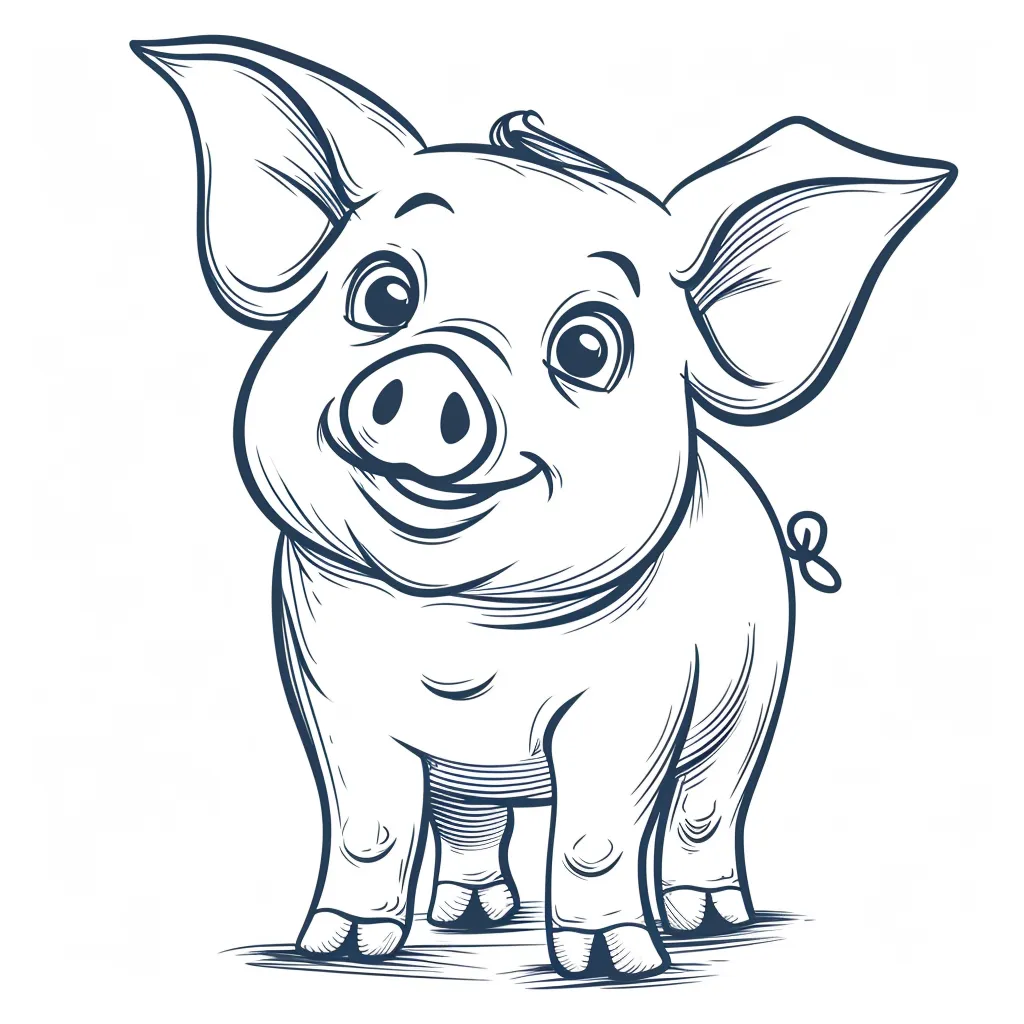 coloriage Cochon à imprimer gratuitement pdf