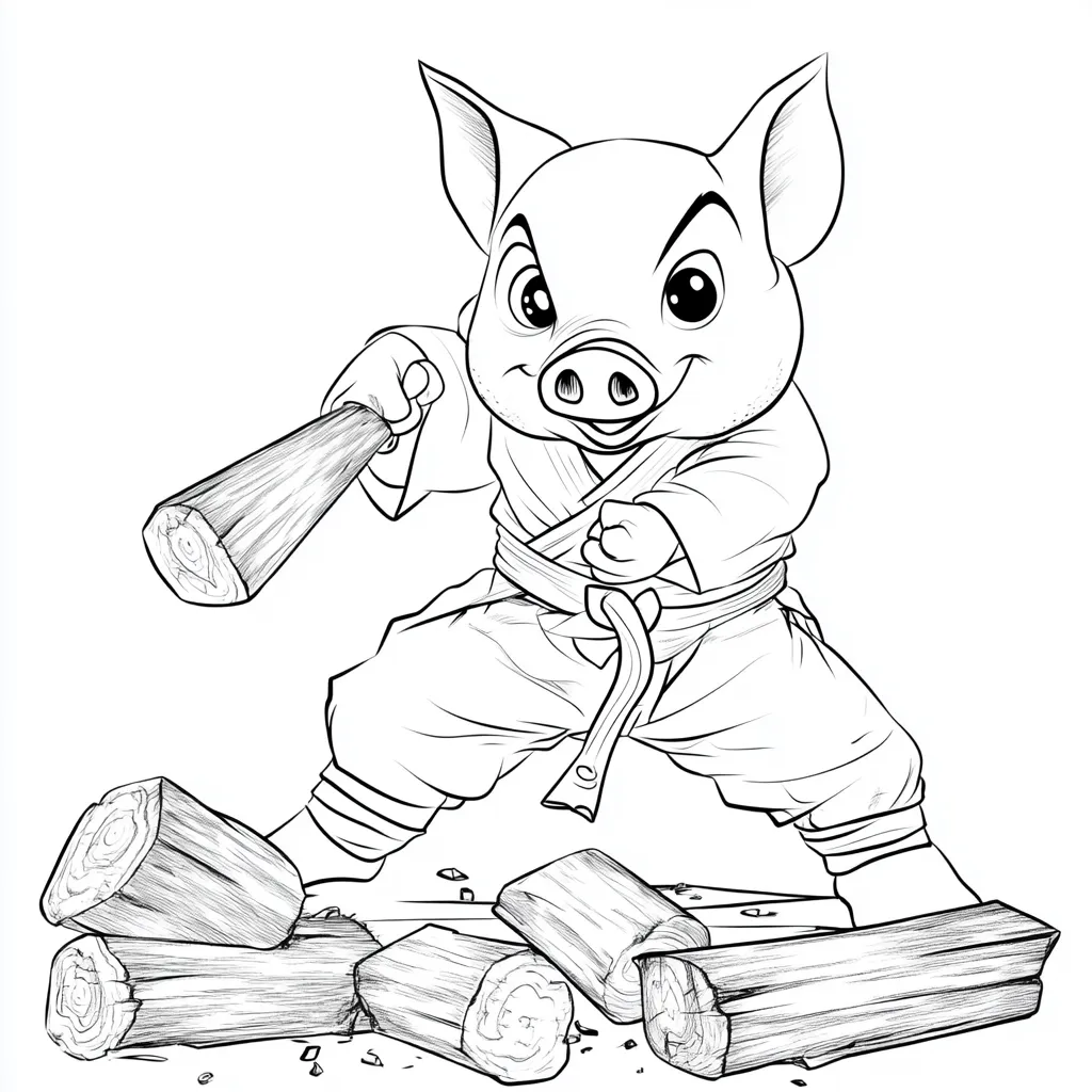 coloriage Cochon à imprimer pour enfant de 10 ans