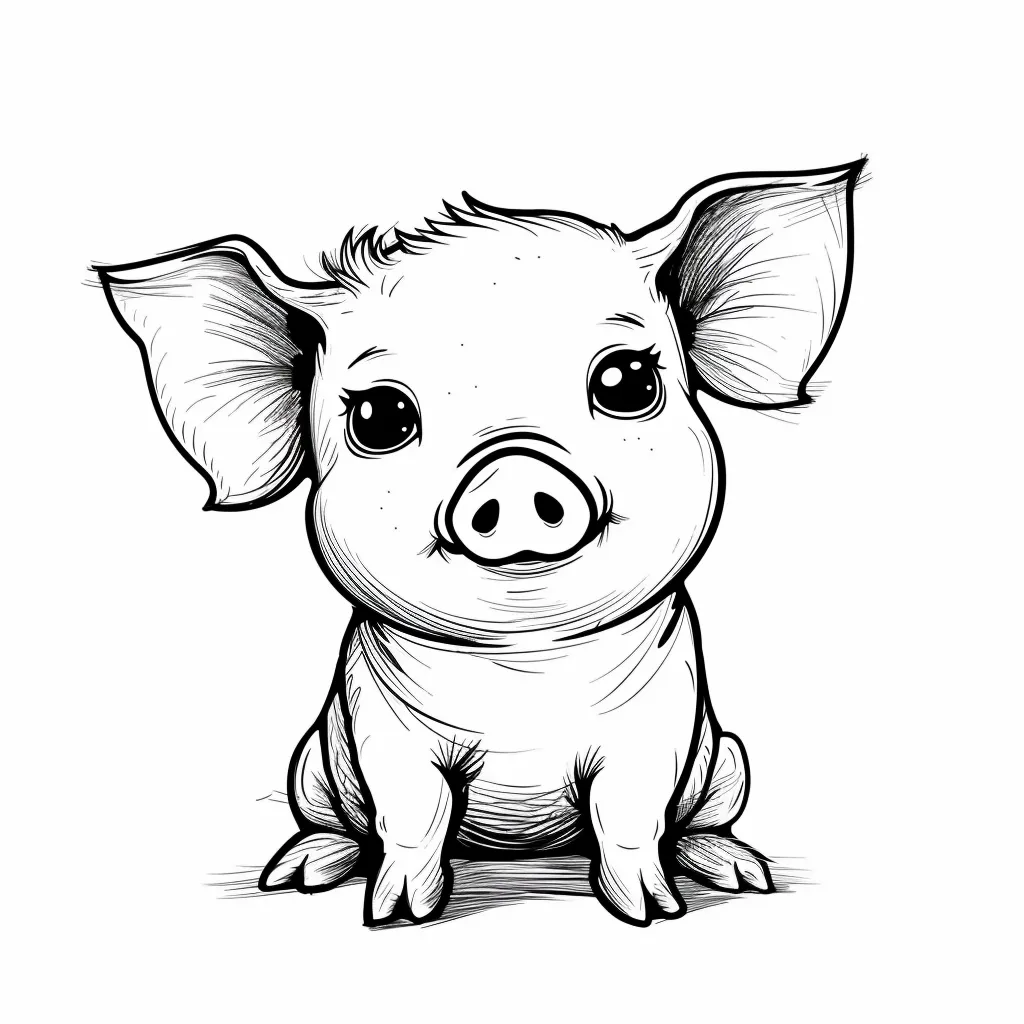 coloriage Cochon à imprimer gratuit