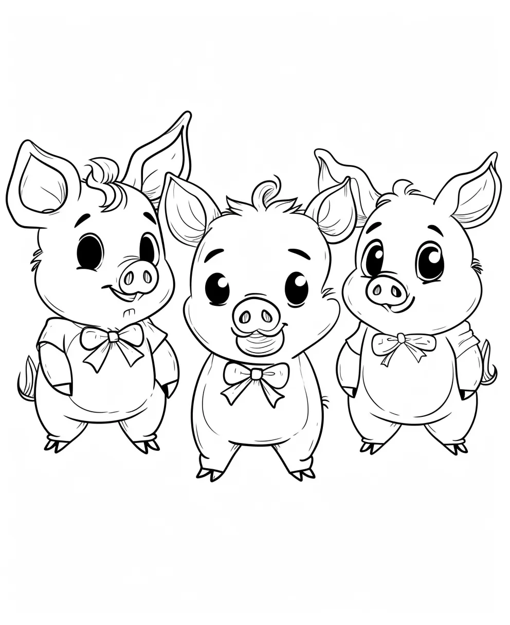 coloriage Cochon pour enfant de à imprimer