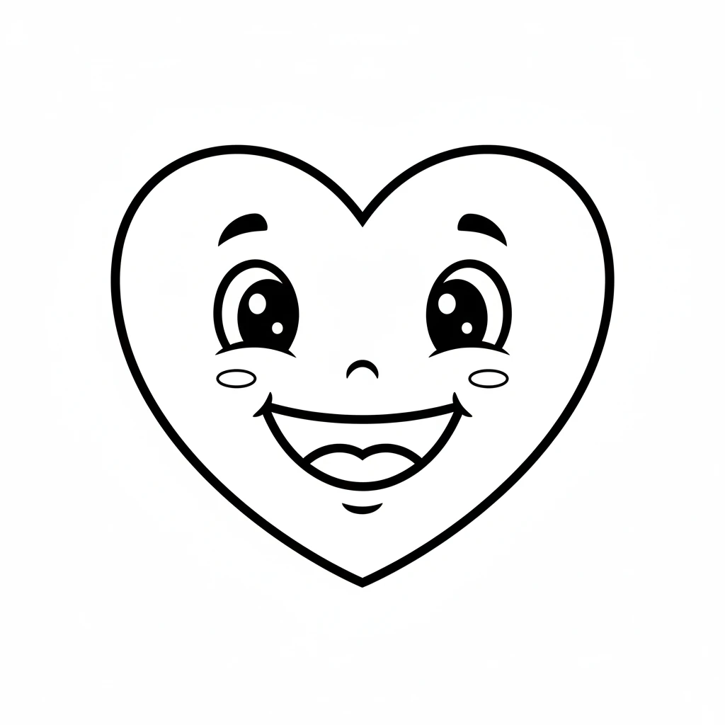 coloriage Coeur pour enfant gratuit